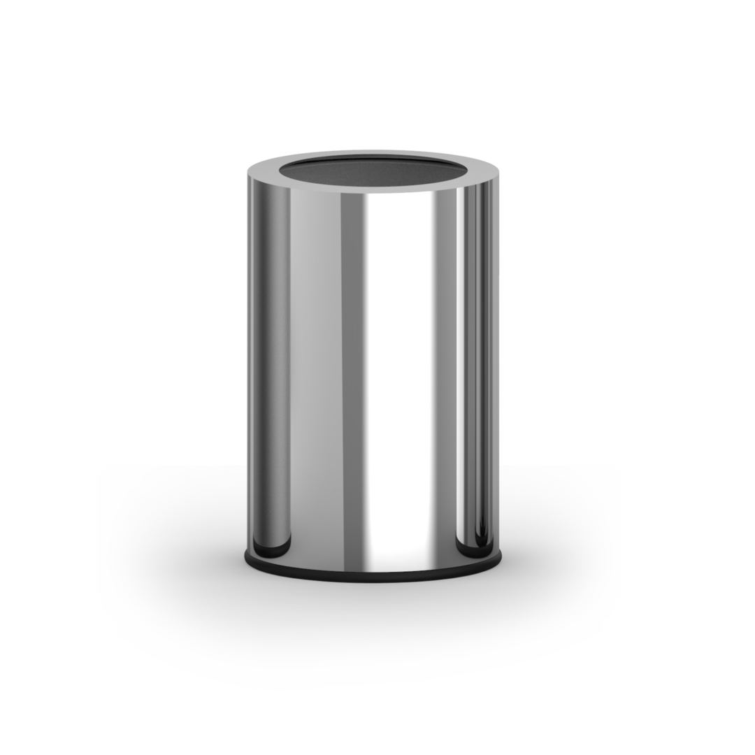 chrome waste bin