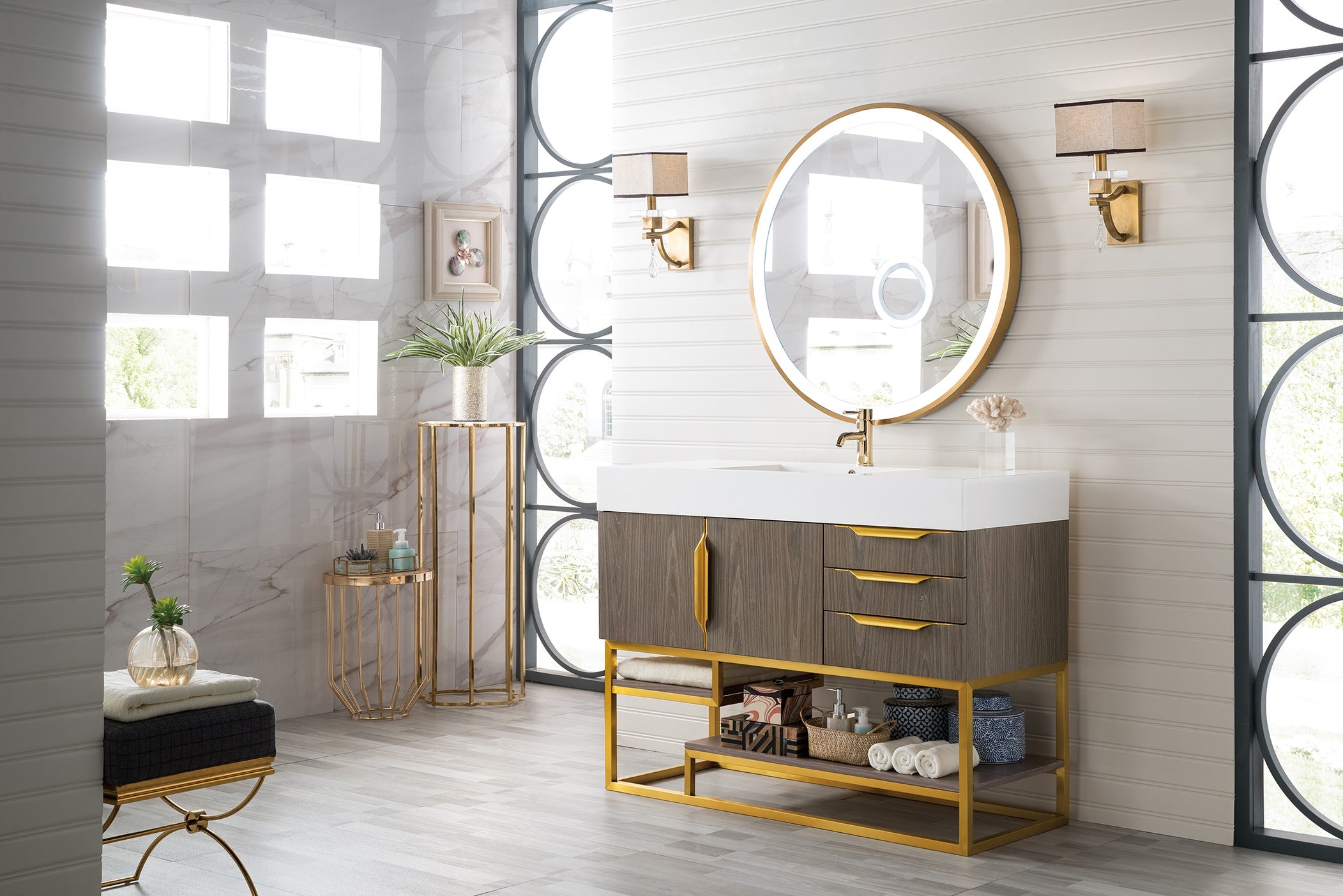 ash gray vanity