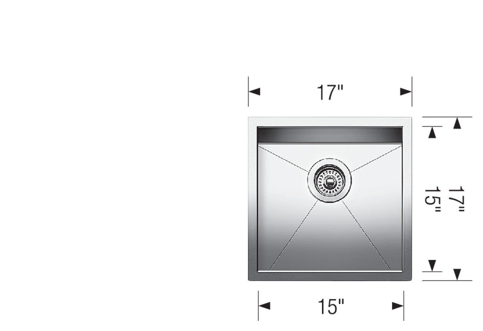 satin polish stainless steel sink