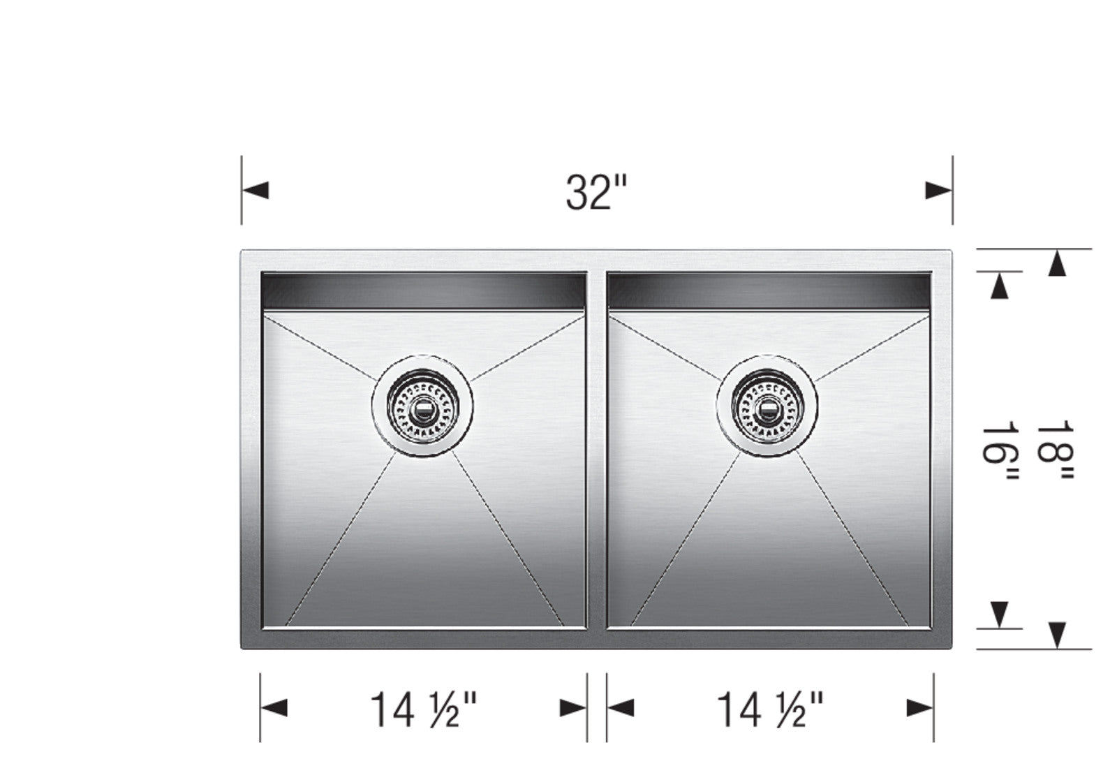 satin polish stainless steel sink