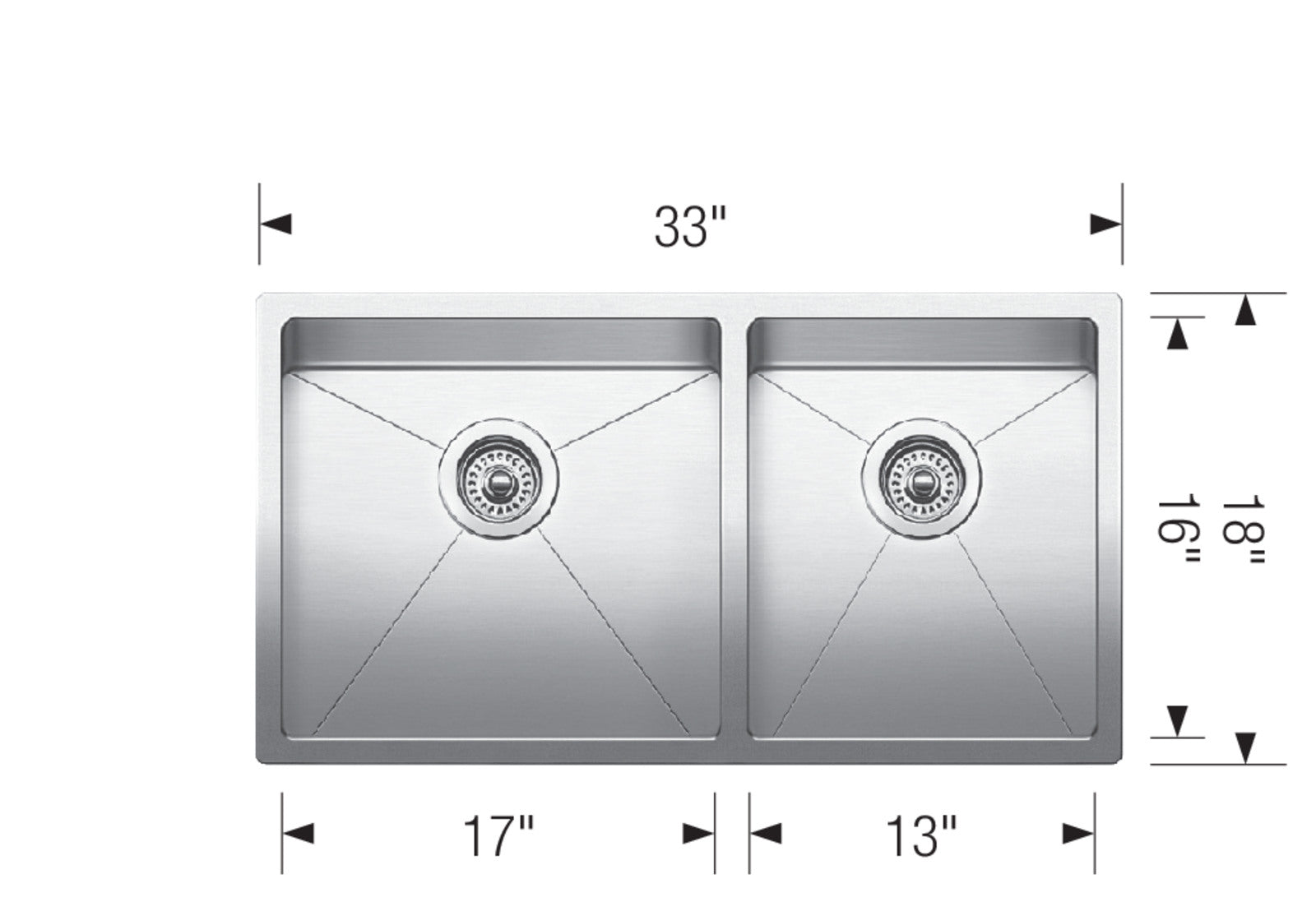 satin polish stainless steel sink