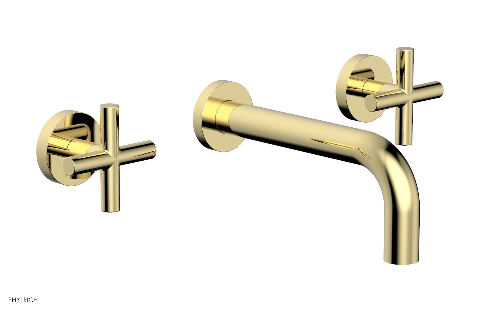 Phylrich TRANSITION Wall Tub Set 7 1/2" Spout - Cross Handles