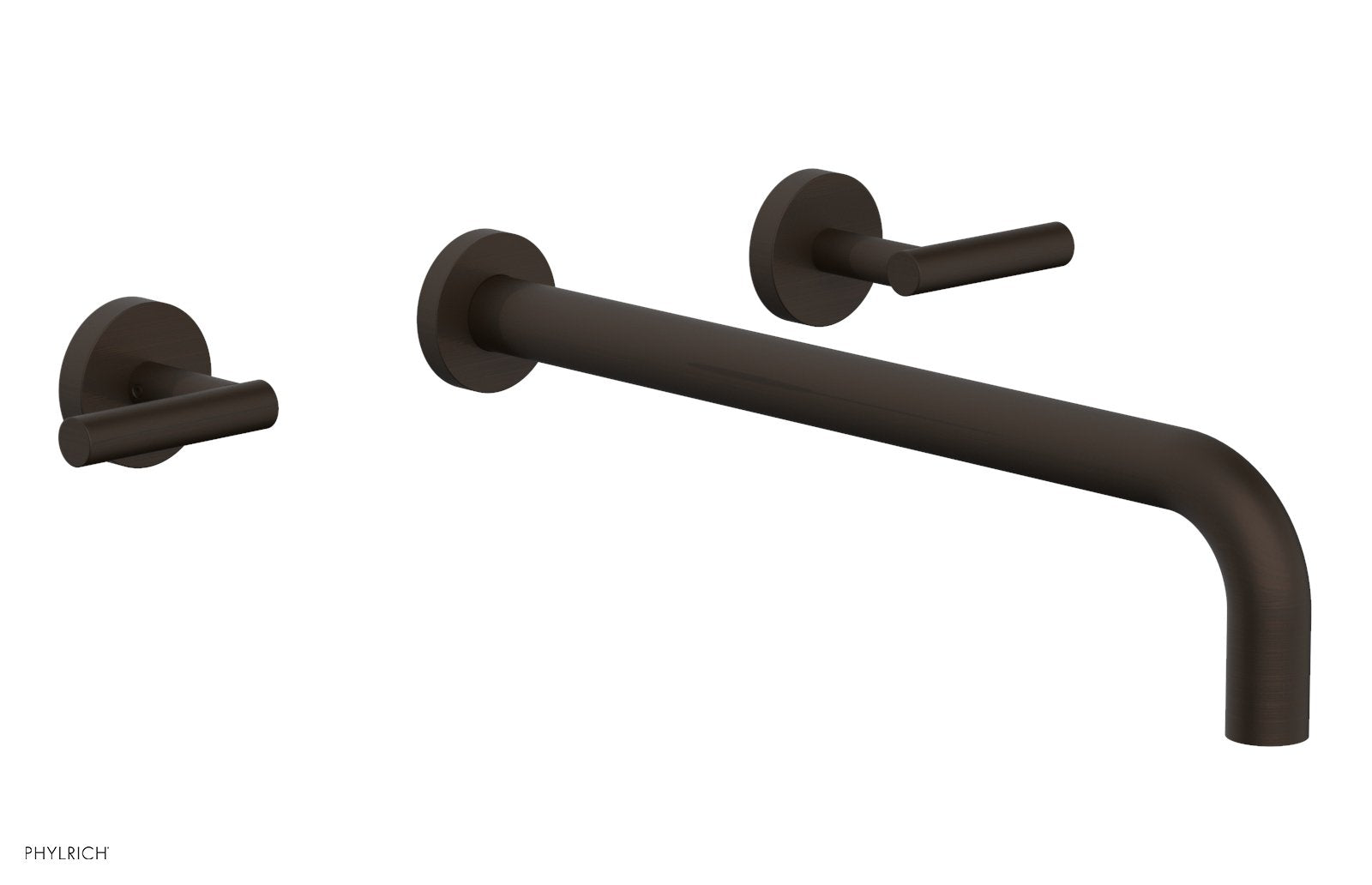 Phylrich TRANSITION Wall Lavatory Set 14" Spout - Lever Handles