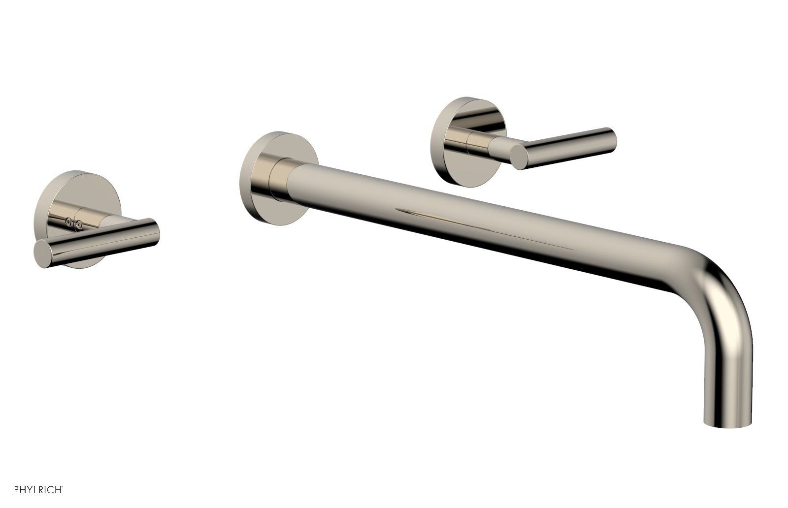 Phylrich TRANSITION Wall Lavatory Set 14" Spout - Lever Handles