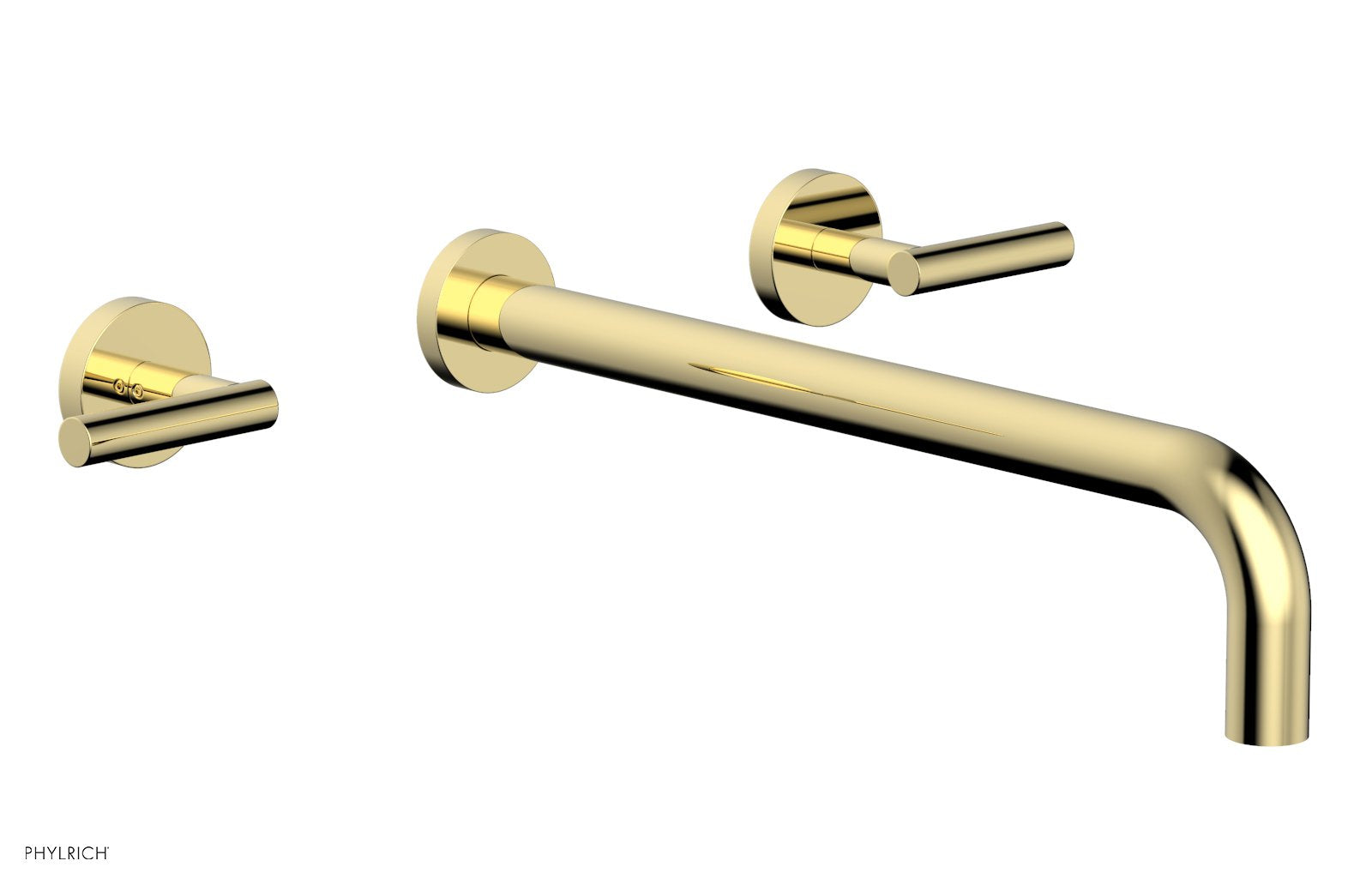 Phylrich TRANSITION Wall Lavatory Set 14" Spout - Lever Handles