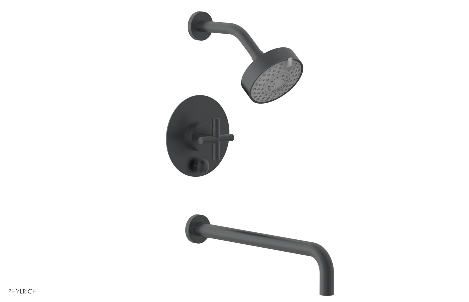 Phylrich TRANSITION Pressure Balance Tub & Shower Set 14" Spout - Cross Handle