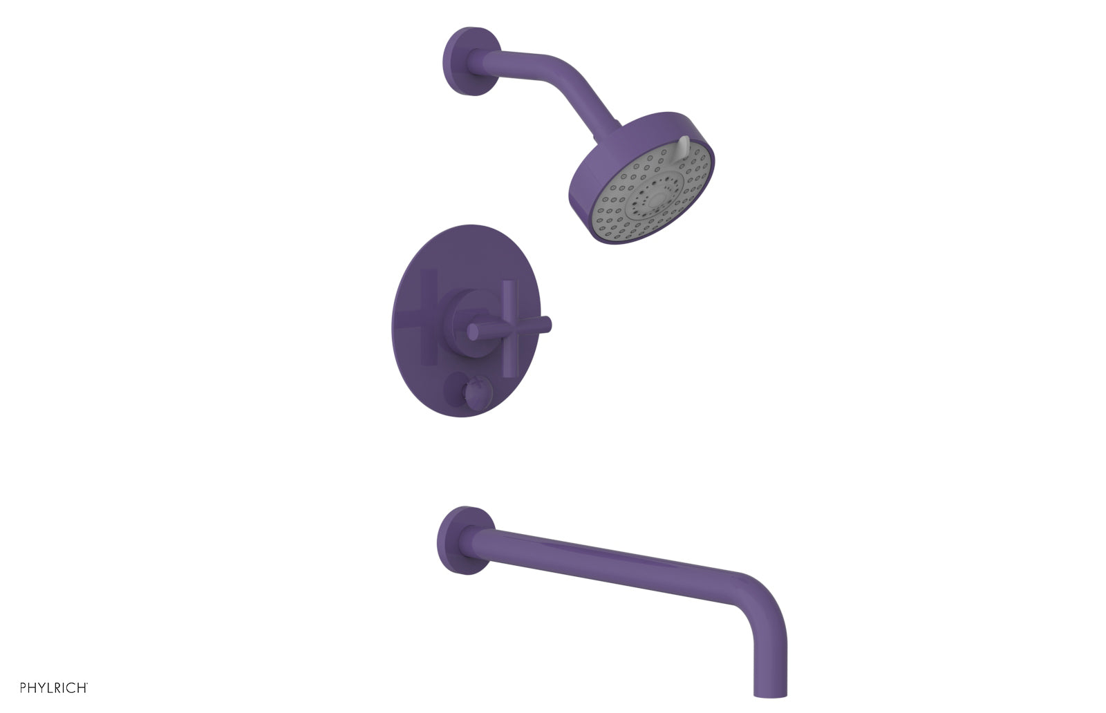 Phylrich TRANSITION Pressure Balance Tub & Shower Set 14" Spout - Cross Handle