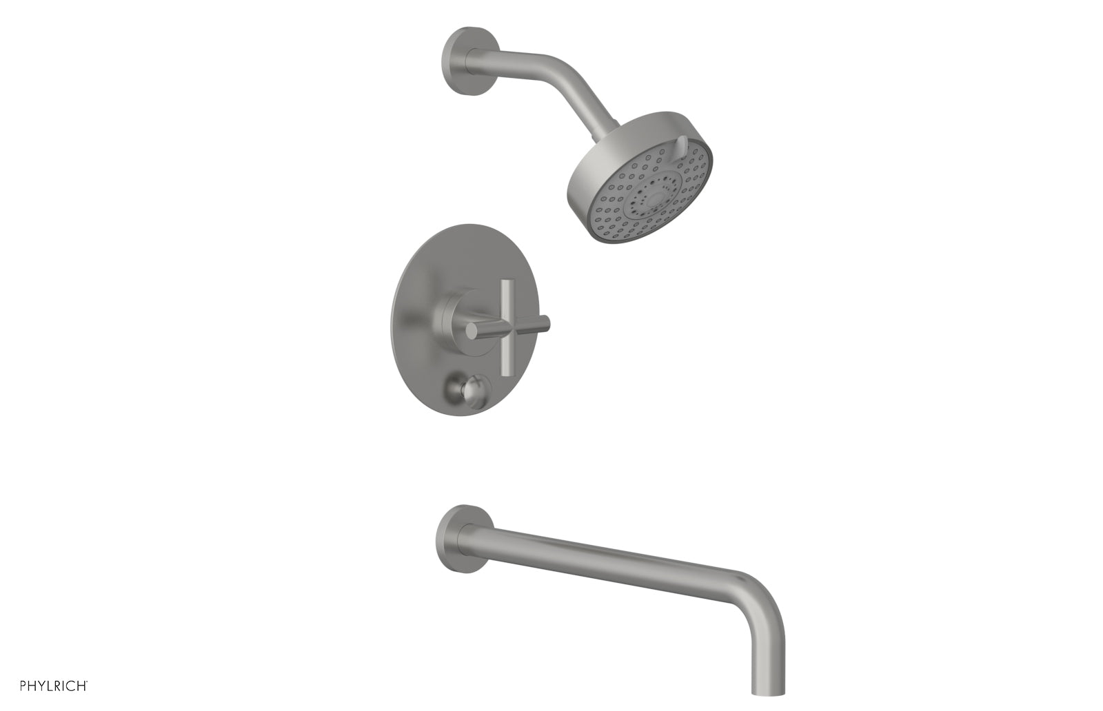 Phylrich TRANSITION Pressure Balance Tub & Shower Set 14" Spout - Cross Handle