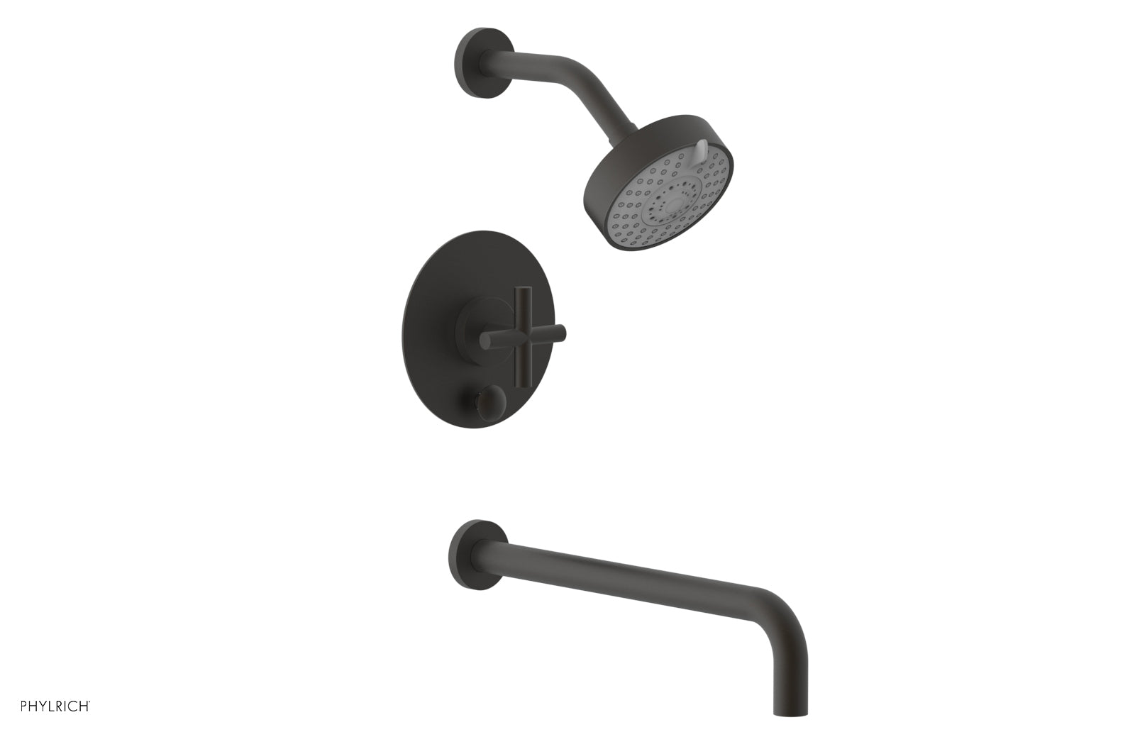 Phylrich TRANSITION Pressure Balance Tub & Shower Set 14" Spout - Cross Handle