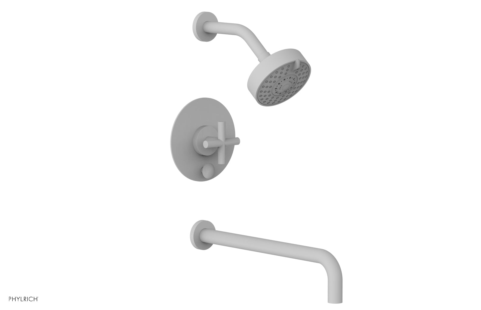 Phylrich TRANSITION Pressure Balance Tub & Shower Set 14" Spout - Cross Handle