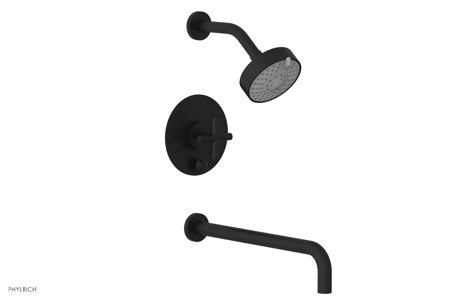 Phylrich TRANSITION Pressure Balance Tub & Shower Set 14" Spout - Cross Handle