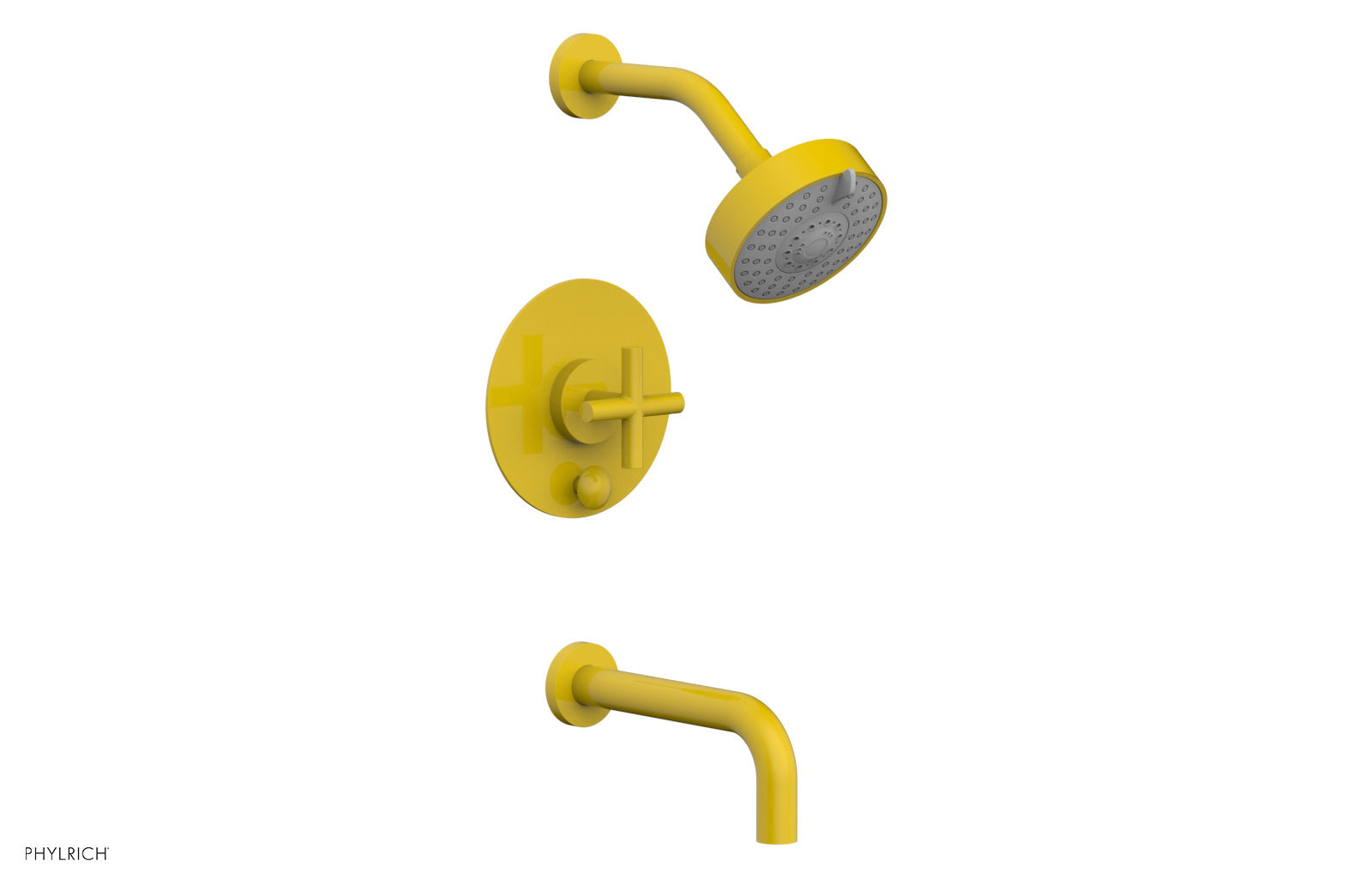 Phylrich TRANSITION Pressure Balance Tub & Shower Set 7 1/2" Spout - Cross Handle
