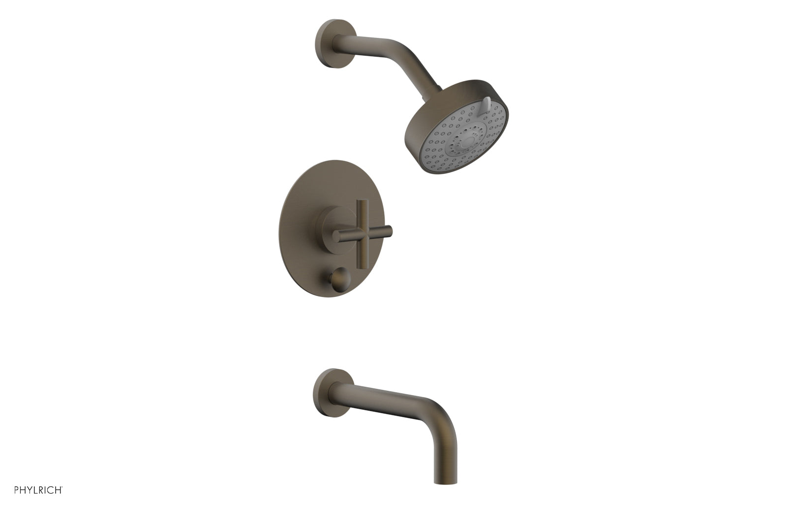 Phylrich TRANSITION Pressure Balance Tub & Shower Set 7 1/2" Spout - Cross Handle