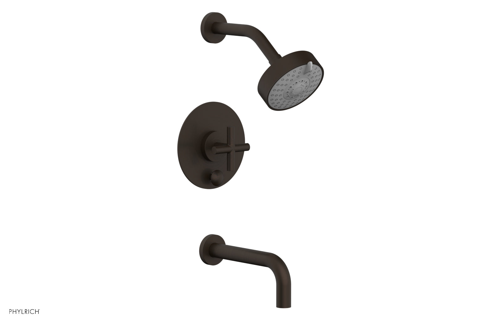 Phylrich TRANSITION Pressure Balance Tub & Shower Set 7 1/2" Spout - Cross Handle