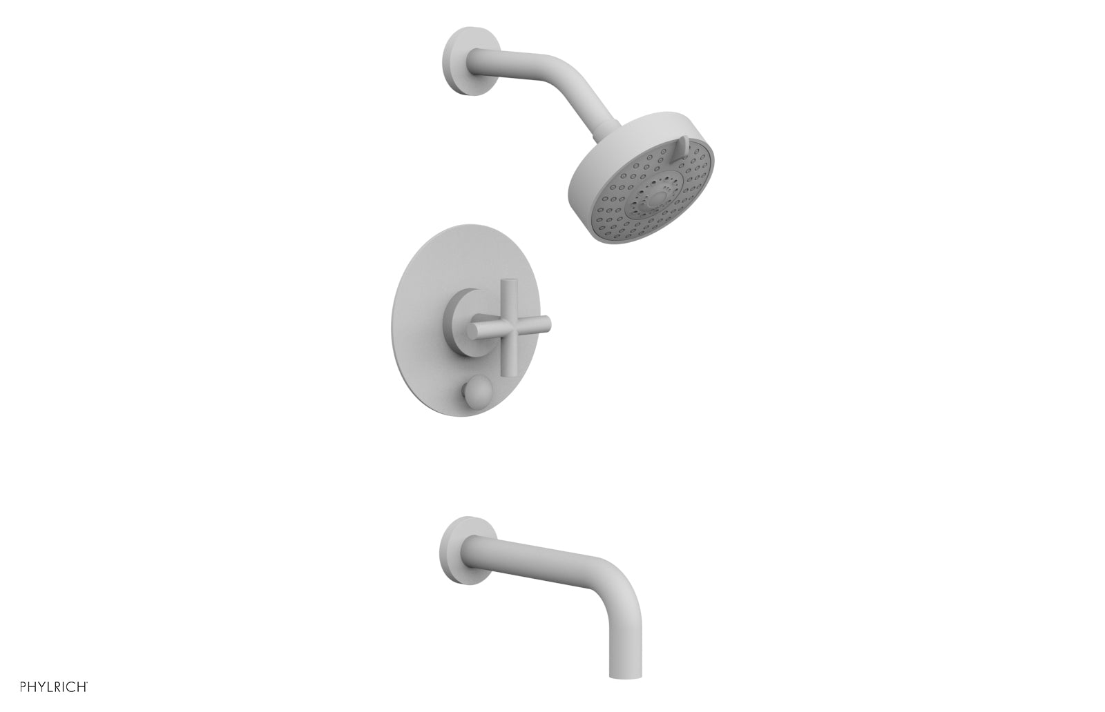 Phylrich TRANSITION Pressure Balance Tub & Shower Set 7 1/2" Spout - Cross Handle
