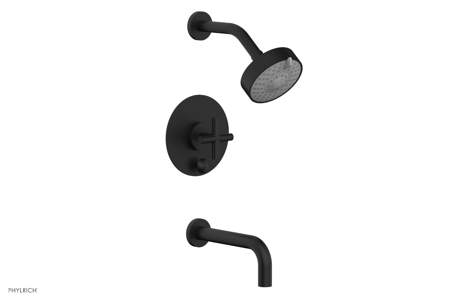 Phylrich TRANSITION Pressure Balance Tub & Shower Set 7 1/2" Spout - Cross Handle