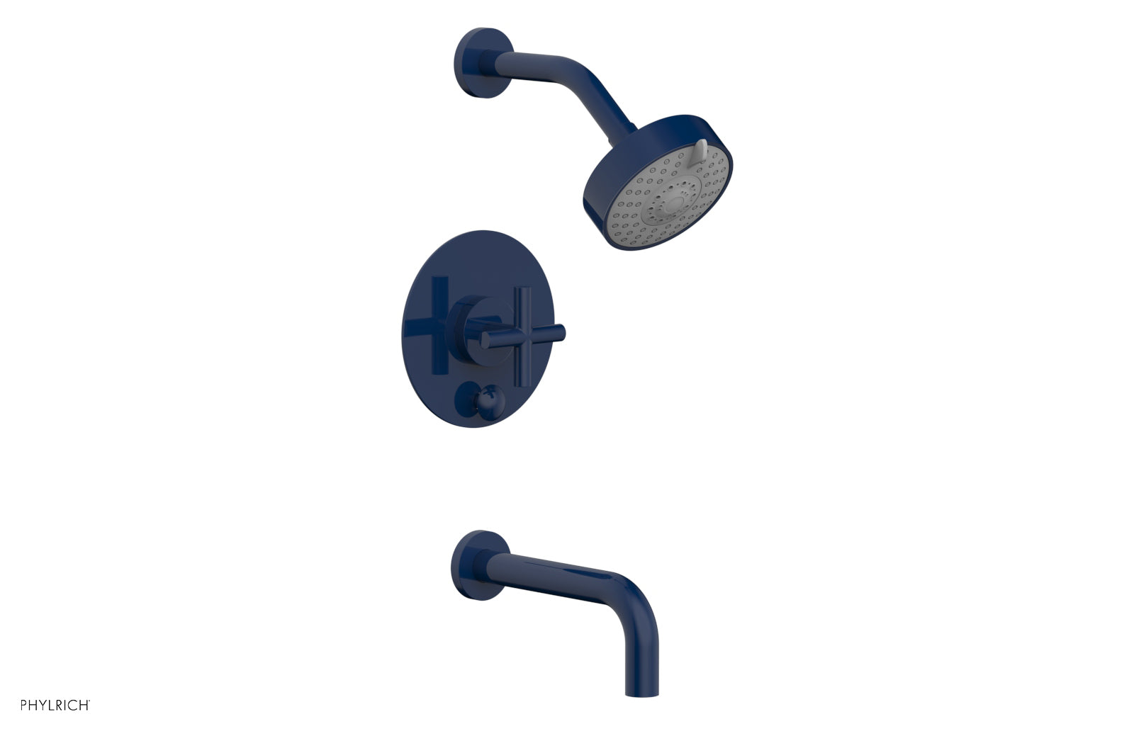 Phylrich TRANSITION Pressure Balance Tub & Shower Set 7 1/2" Spout - Cross Handle