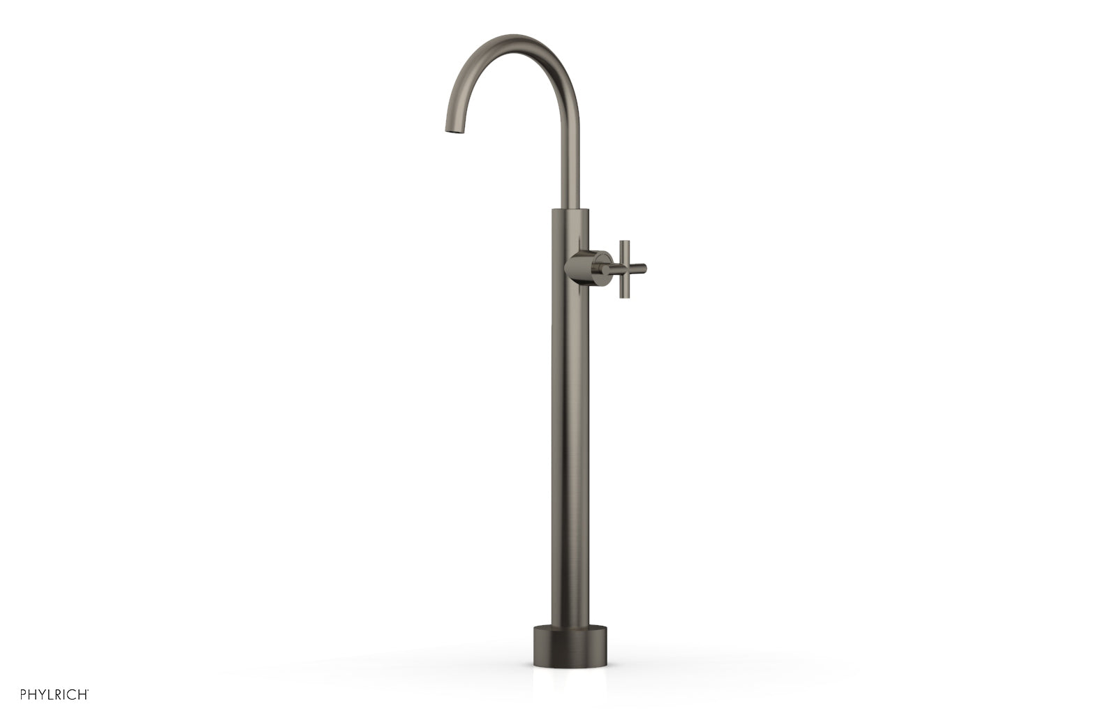 Phylrich TRANSITION Low Floor Mount Tub Filler - Cross Handle