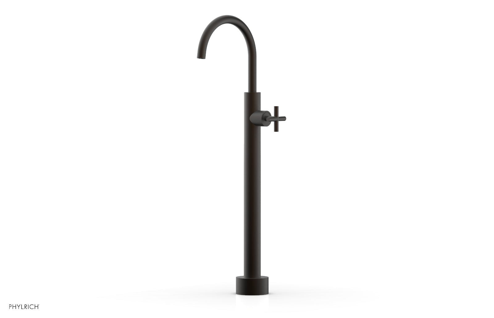 Phylrich TRANSITION Low Floor Mount Tub Filler - Cross Handle