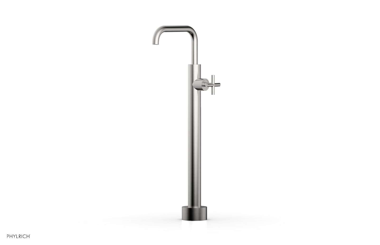 Phylrich TRANSITION Low Floor Mount Tub Filler - Cross Handle