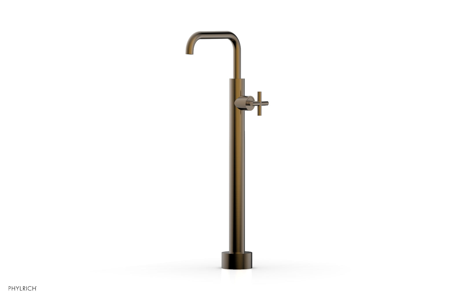 Phylrich TRANSITION Low Floor Mount Tub Filler - Cross Handle