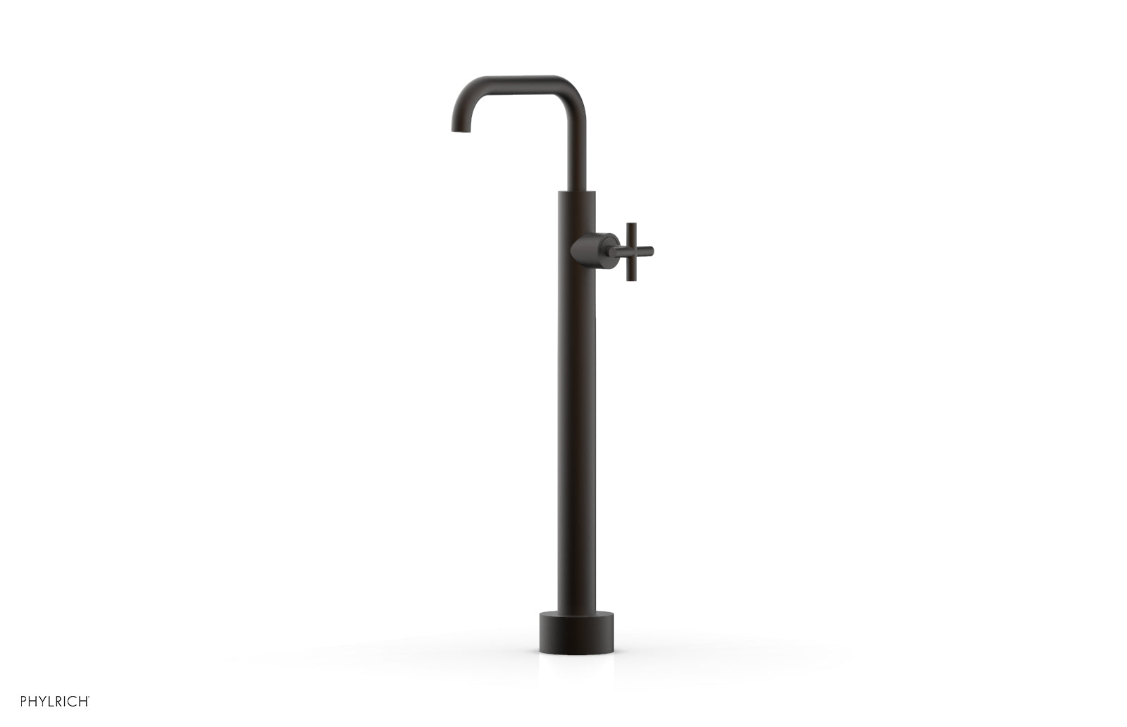 Phylrich TRANSITION Low Floor Mount Tub Filler - Cross Handle