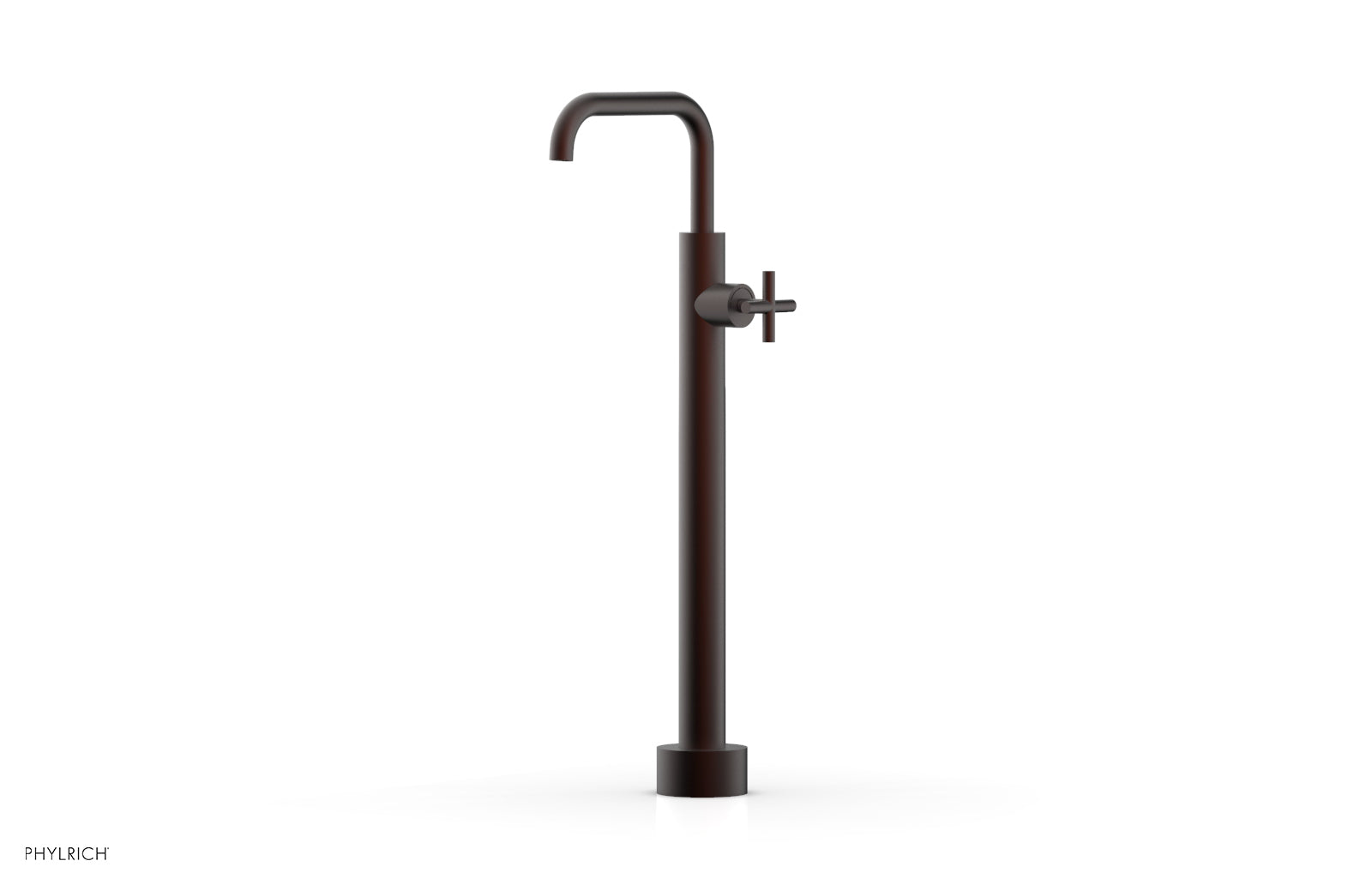 Phylrich TRANSITION Low Floor Mount Tub Filler - Cross Handle