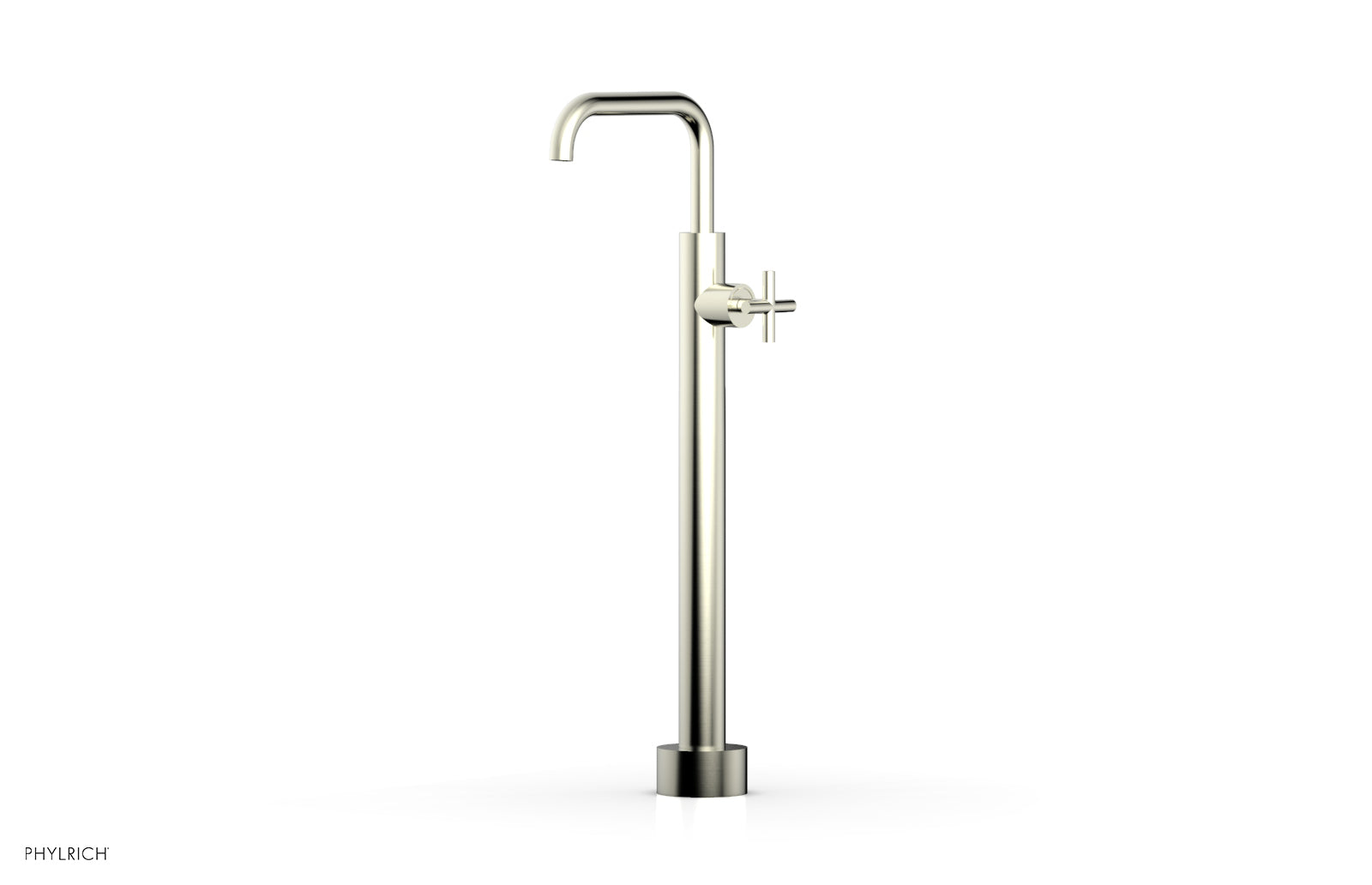 Phylrich TRANSITION Low Floor Mount Tub Filler - Cross Handle