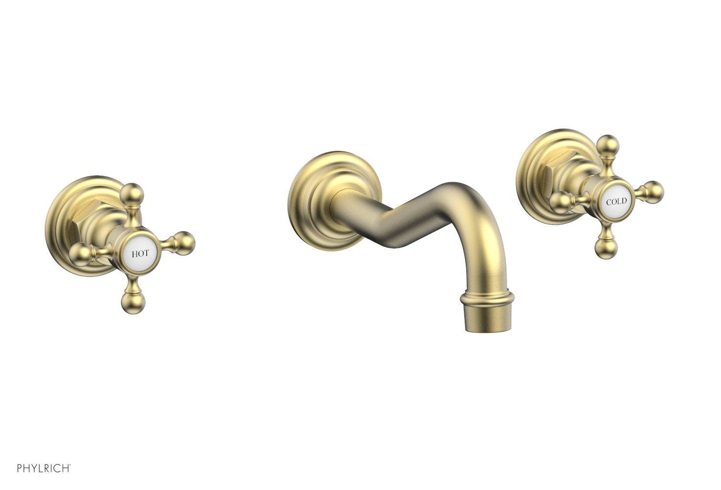 Phylrich HENRI Wall Tub Set - Cross Handle