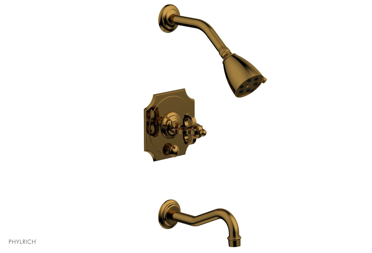 Phylrich COURONNE Pressure Balance Tub and Shower Set