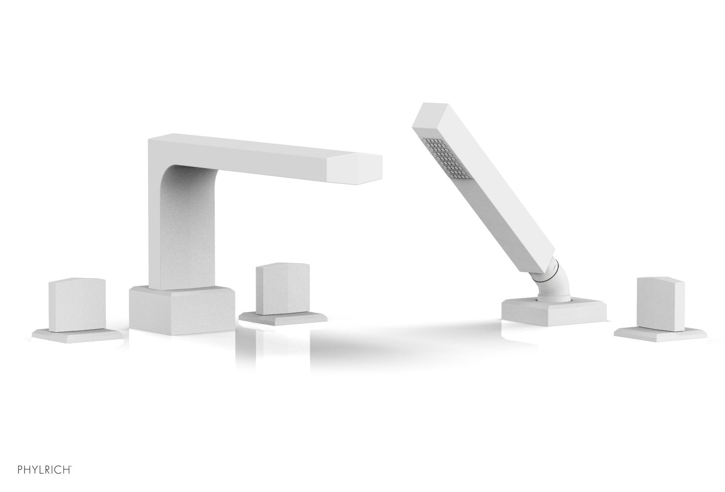 Phylrich DIAMA Deck Tub Set with Hand Shower - Blade Handles