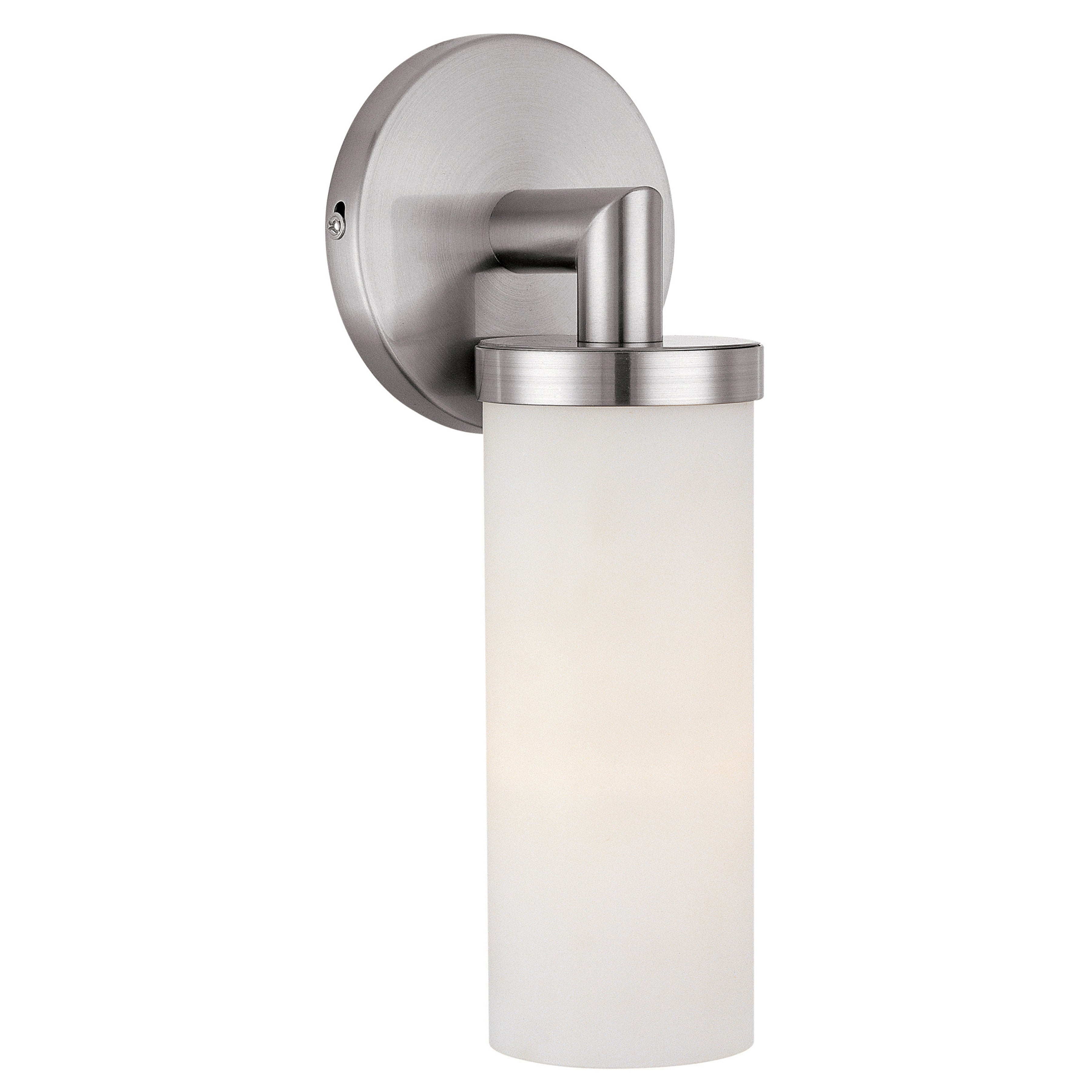 brushed steel wall sconce
