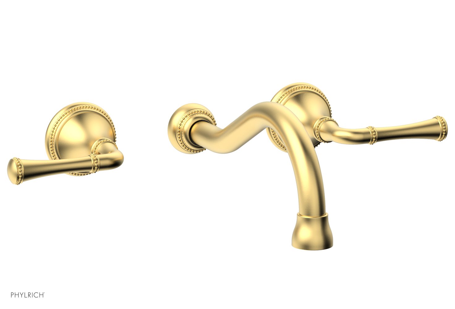 Phylrich BEADED Wall Tub Set - Lever Handles
