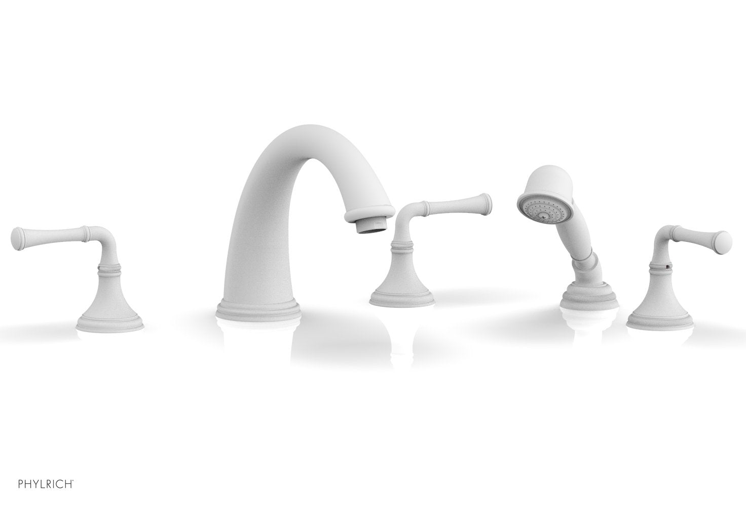 Phylrich COINED Deck Tub Set with Hand Shower - Lever Handles