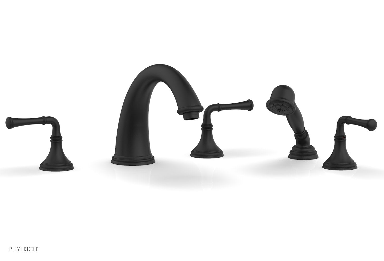 Phylrich COINED Deck Tub Set with Hand Shower - Lever Handles