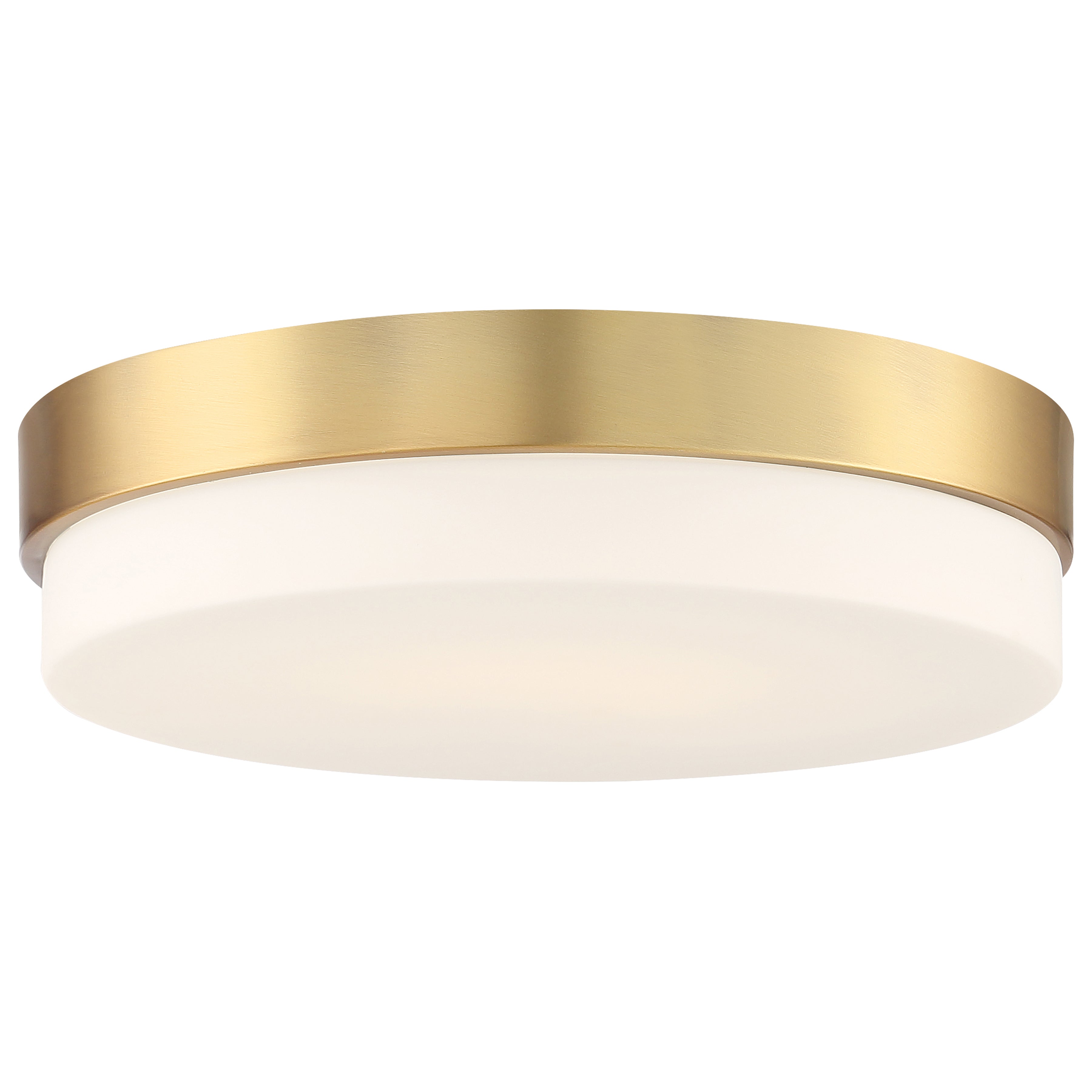 antique brushed brass led flush mount