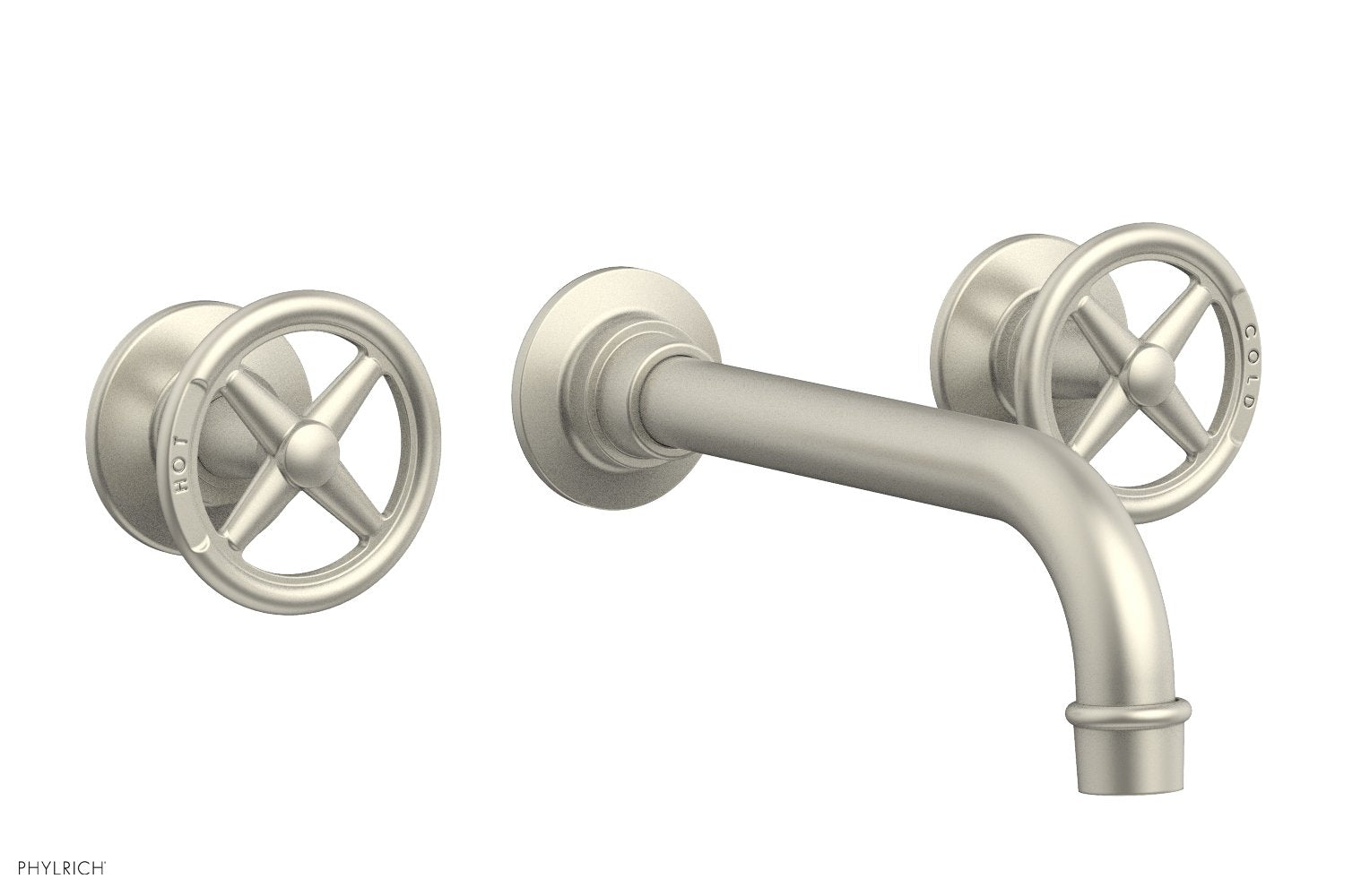 Phylrich WORKS Wall Tub Set - Cross Handles