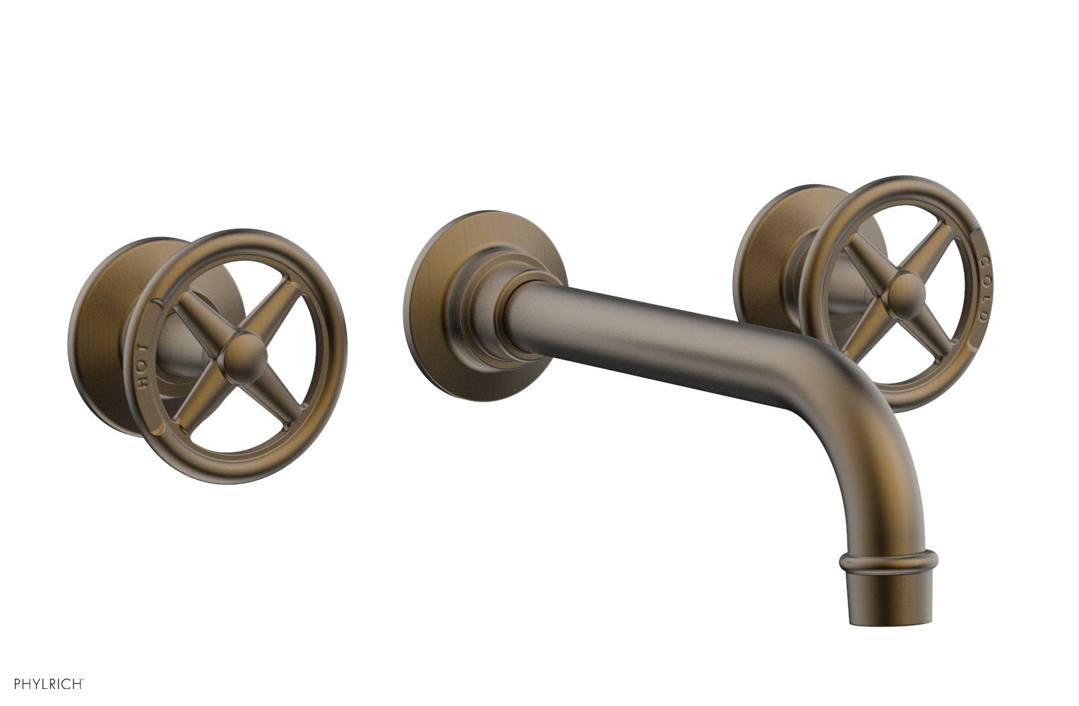 Phylrich WORKS Wall Tub Set - Cross Handles