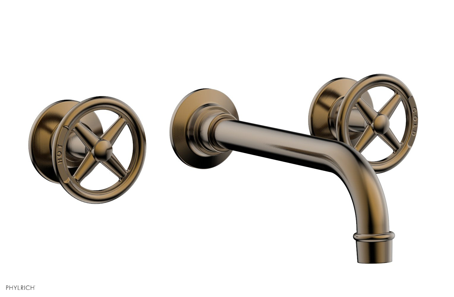Phylrich WORKS Wall Tub Set - Cross Handles