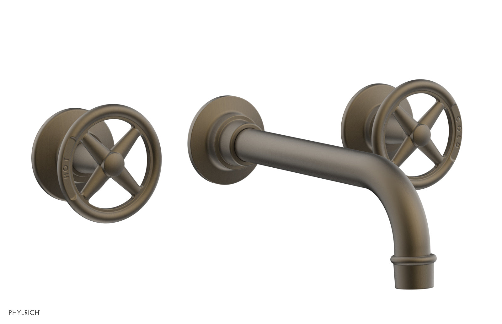 Phylrich WORKS Wall Tub Set - Cross Handles