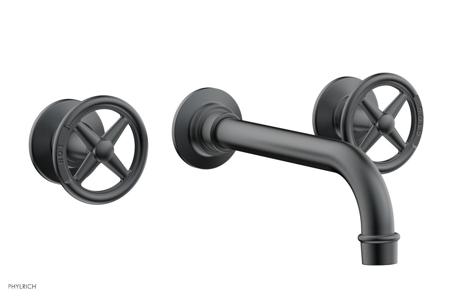 Phylrich WORKS Wall Tub Set - Cross Handles