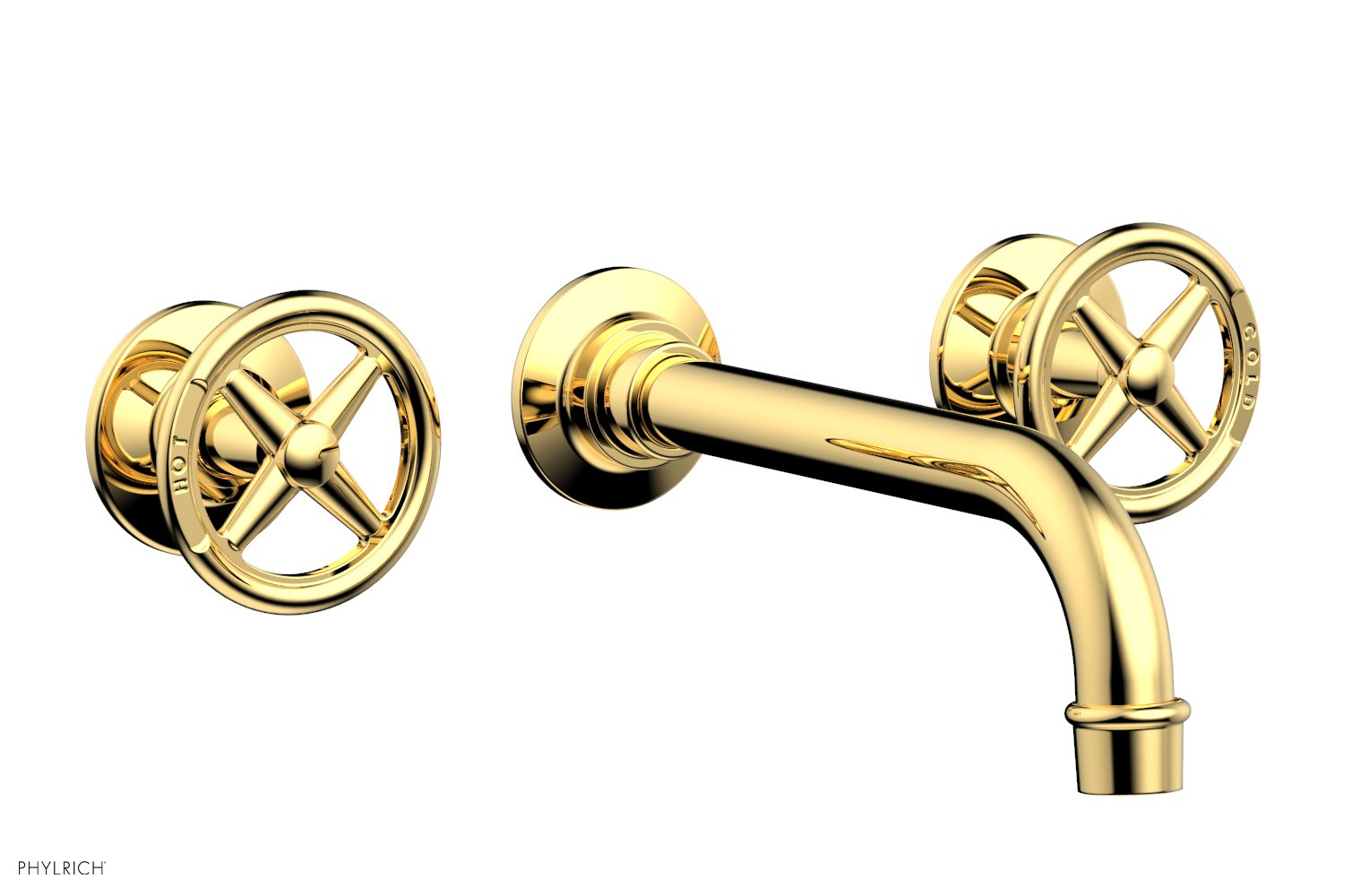 Phylrich WORKS Wall Tub Set - Cross Handles