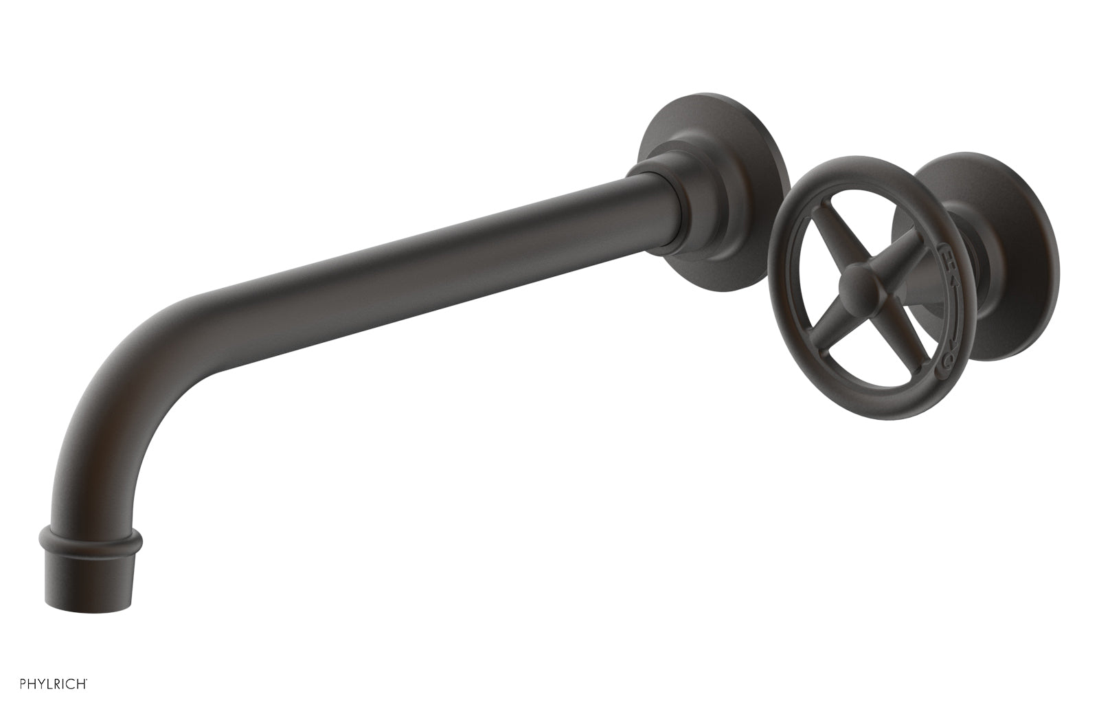 Phylrich WORKS 10" Single Handle Wall Lavatory Set - Cross Handle