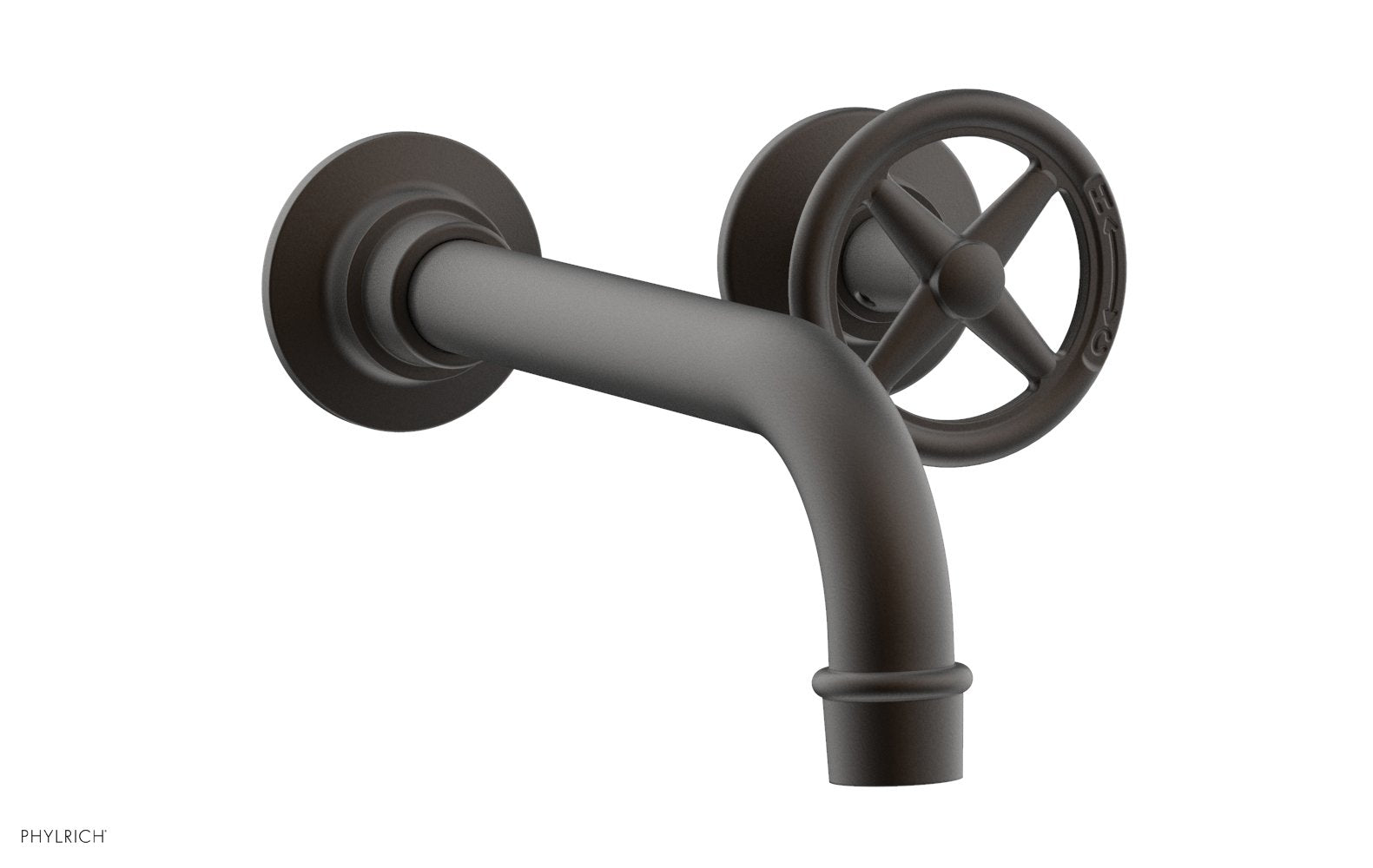 Phylrich WORKS Single Handle Wall Lavatory Set - Cross Handles