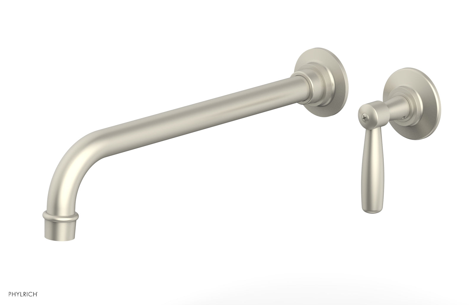 Phylrich WORKS 12" Single Handle Wall Lavatory Set - Lever Handle
