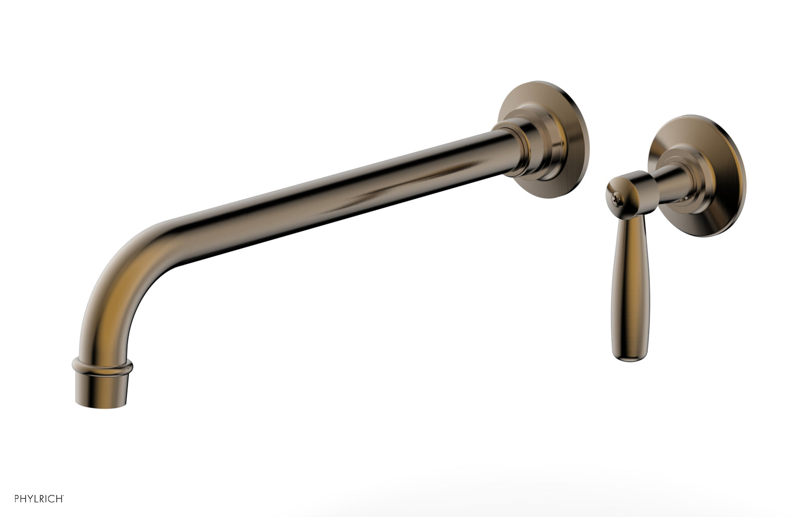 Phylrich WORKS 12" Single Handle Wall Lavatory Set - Lever Handle