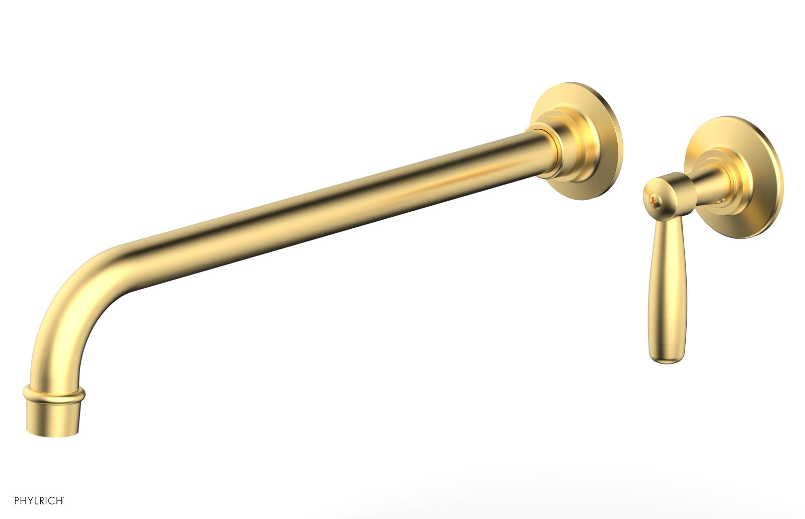 Phylrich WORKS 14" Single Handle Wall Lavatory Set - Lever Handle