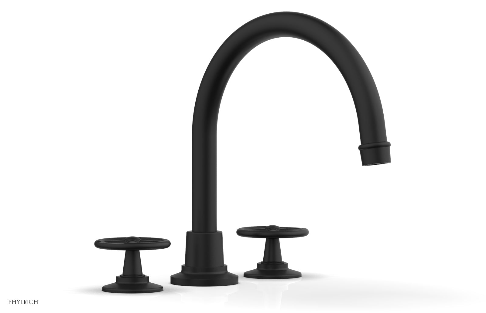 Phylrich WORKS Deck Tub Set - High Spout Cross Handles