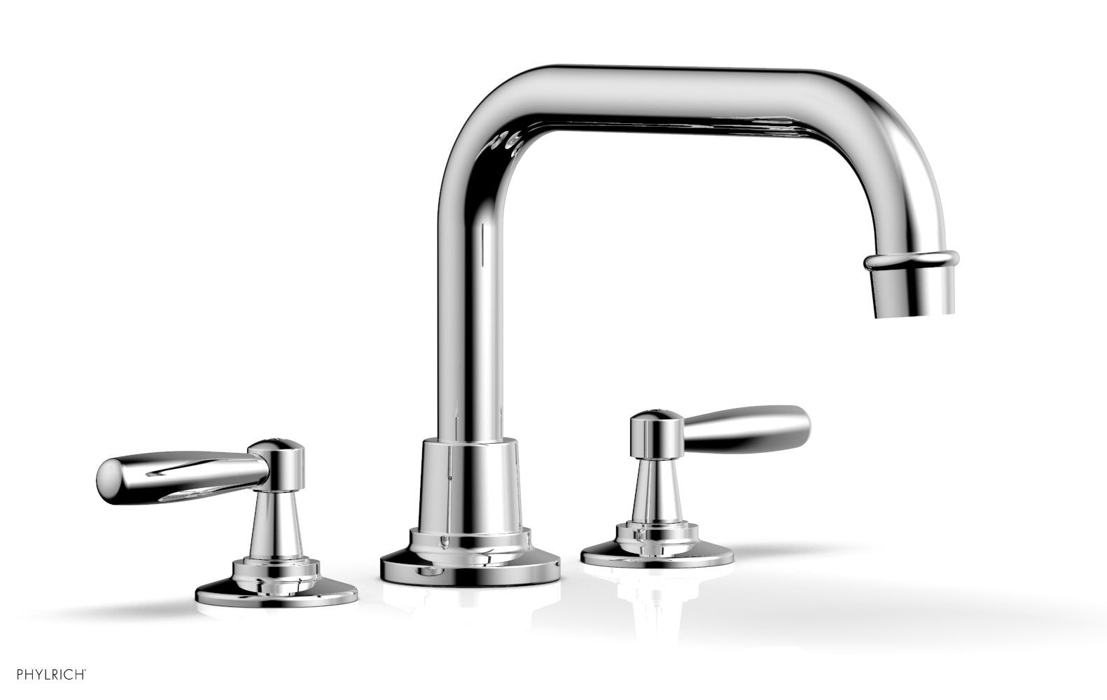polished chrome deck tub set