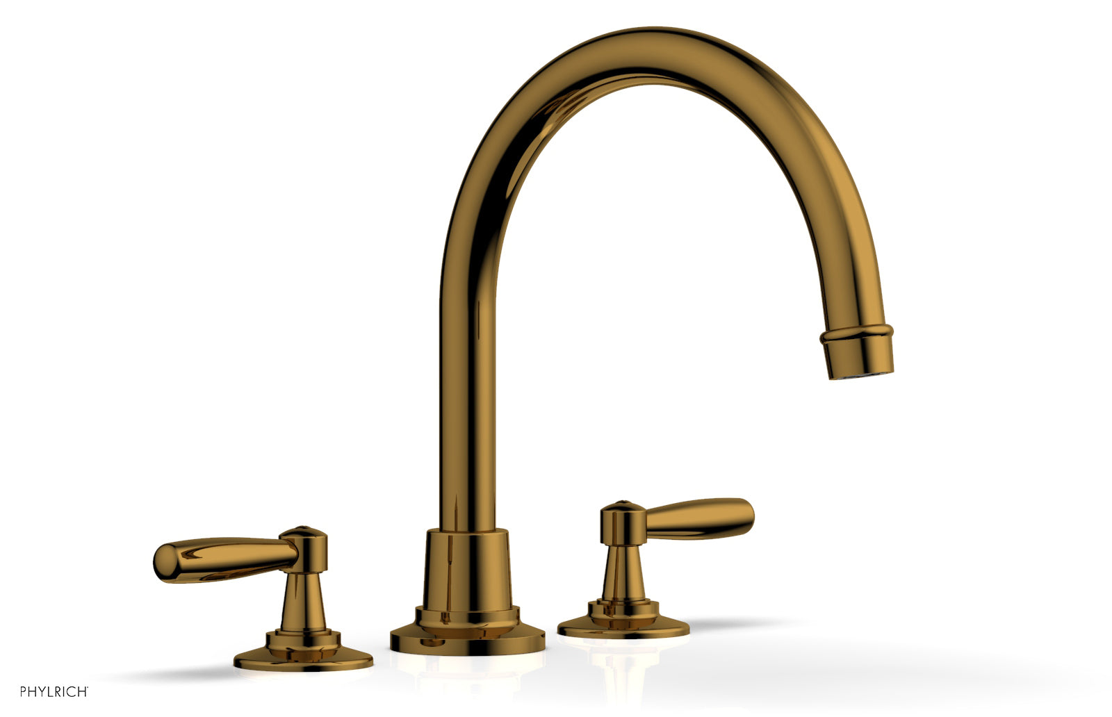 Phylrich WORKS Deck Tub Set - High Spout Lever Handles